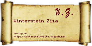 Winterstein Zita névjegykártya